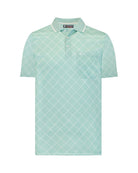 Manchester Polo Cool Free - Patrón de Rombos - Manga corta color aqua para hombre