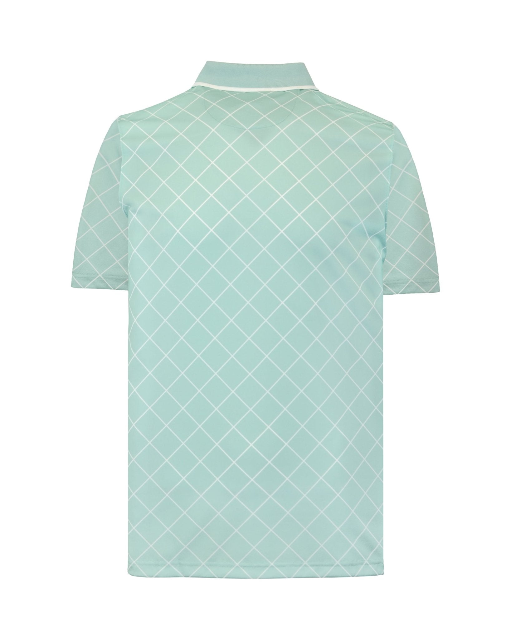 Manchester Polo Cool Free - Patrón de Rombos - Manga corta color aqua para hombre