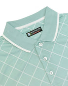 Manchester Polo Cool Free - Patrón de Rombos - Manga corta color aqua para hombre