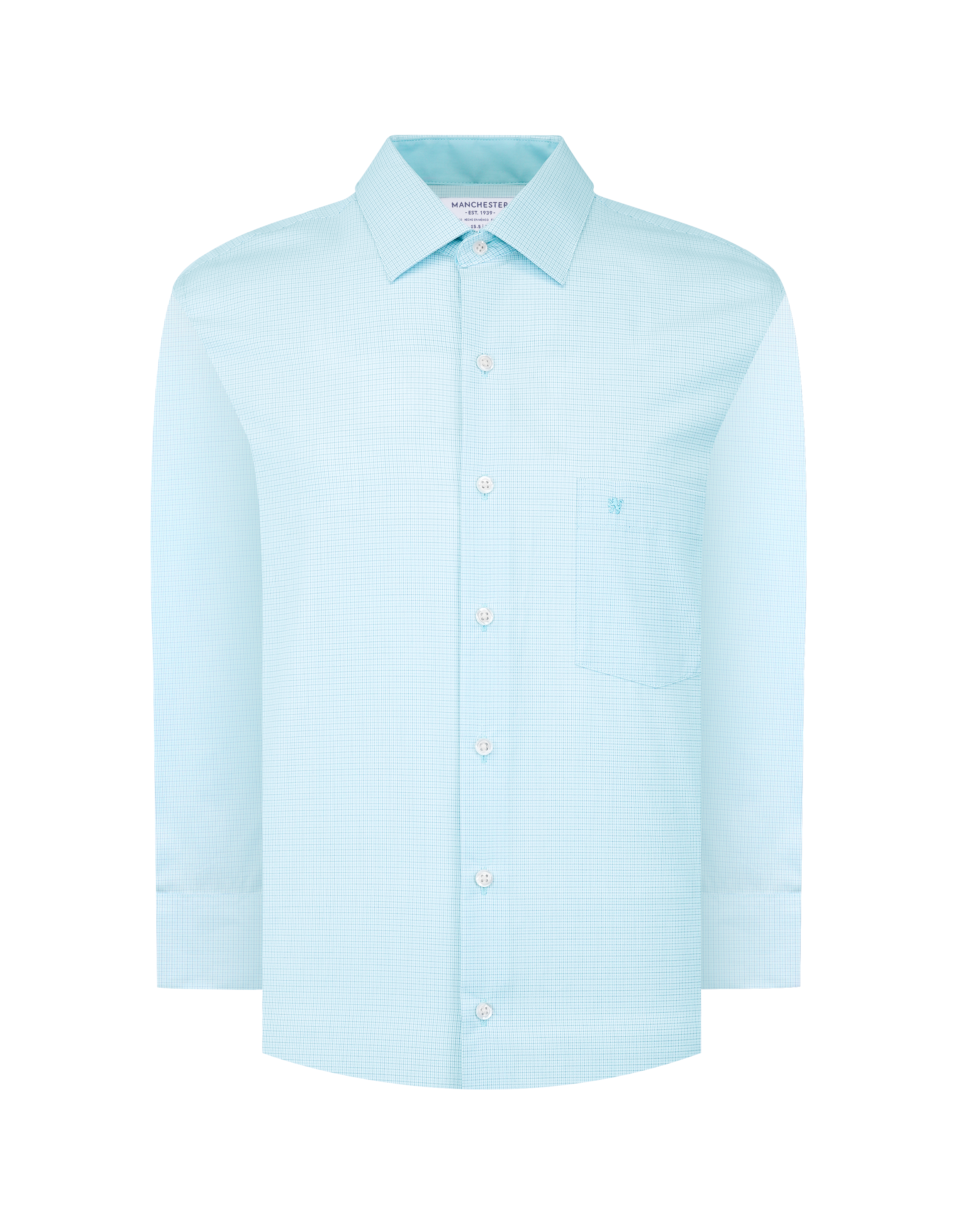 Manchester Camisa de Vestir Formal Minimalista de Textura Geométrica