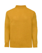 Manchester Sweater con Cuello Redondo y Tejido de Líneas Inclinadas color mostaza para hombre