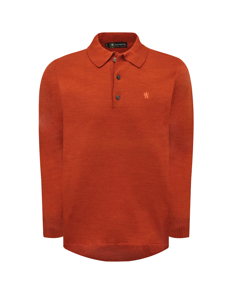 Manchester Sueter Shedron Cuello con Botones Slim Fit Vista Frontal