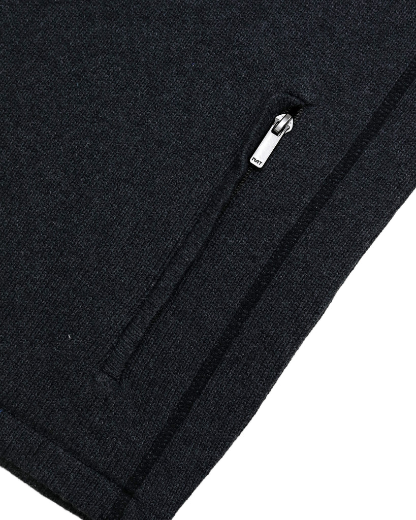 Manchester Chamarra en Oxford con Zipper Cuello Mock Vista Bolsillo