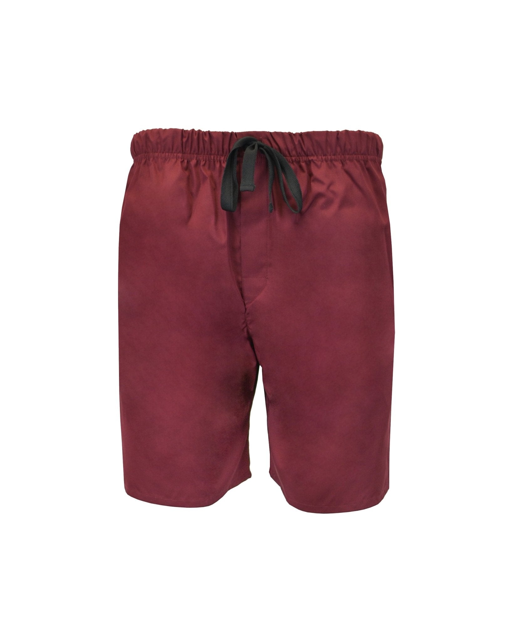 Manchester Short de Pijama Color Sólido Algodón y Poliéster color guindo para hombre