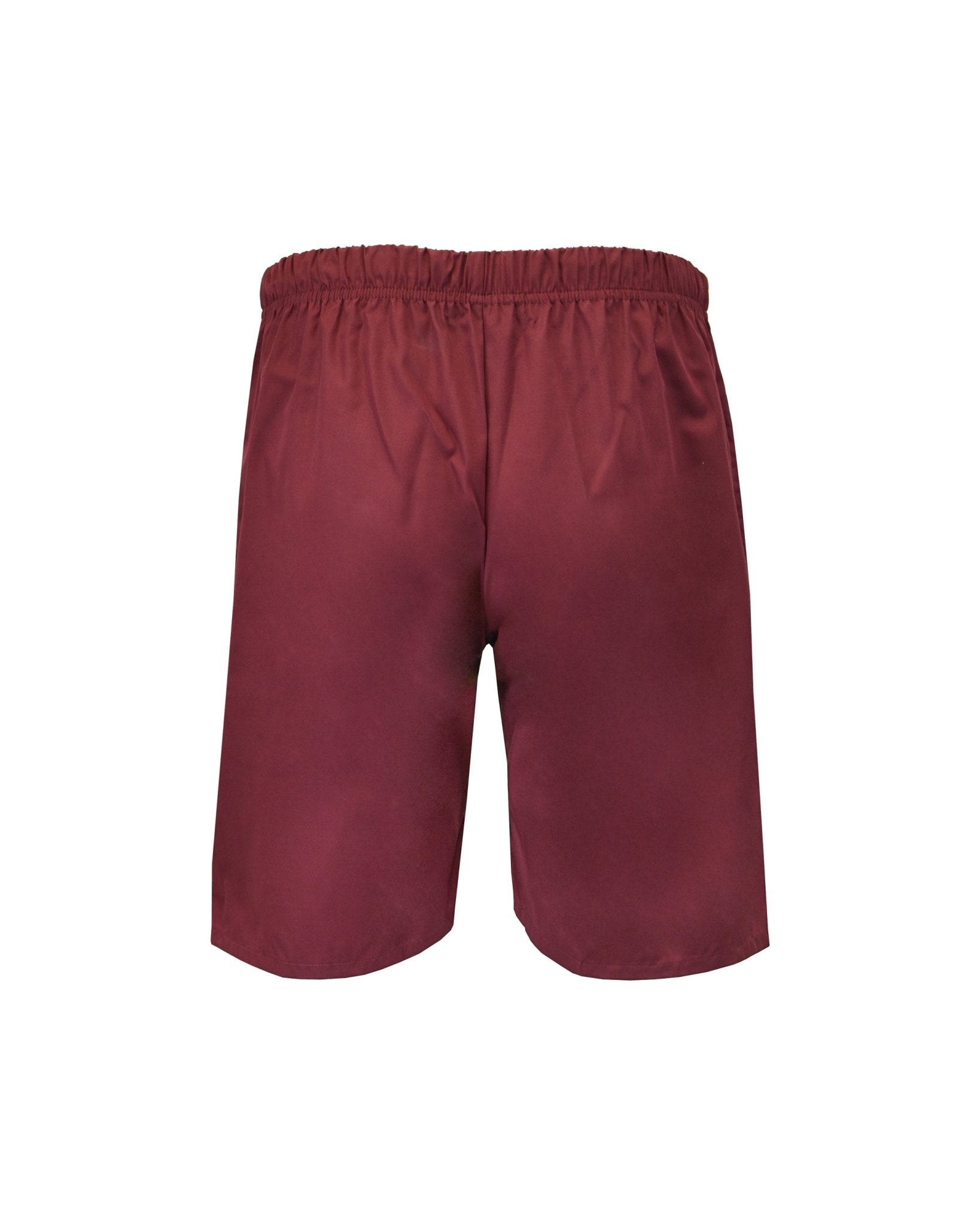 Manchester Short de Pijama Color Sólido Algodón y Poliéster color guindo para hombre