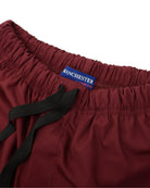 Manchester Short de Pijama Color Sólido Algodón y Poliéster color guindo para hombre