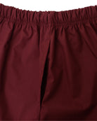 Manchester Short de Pijama Color Sólido Algodón y Poliéster color guindo para hombre