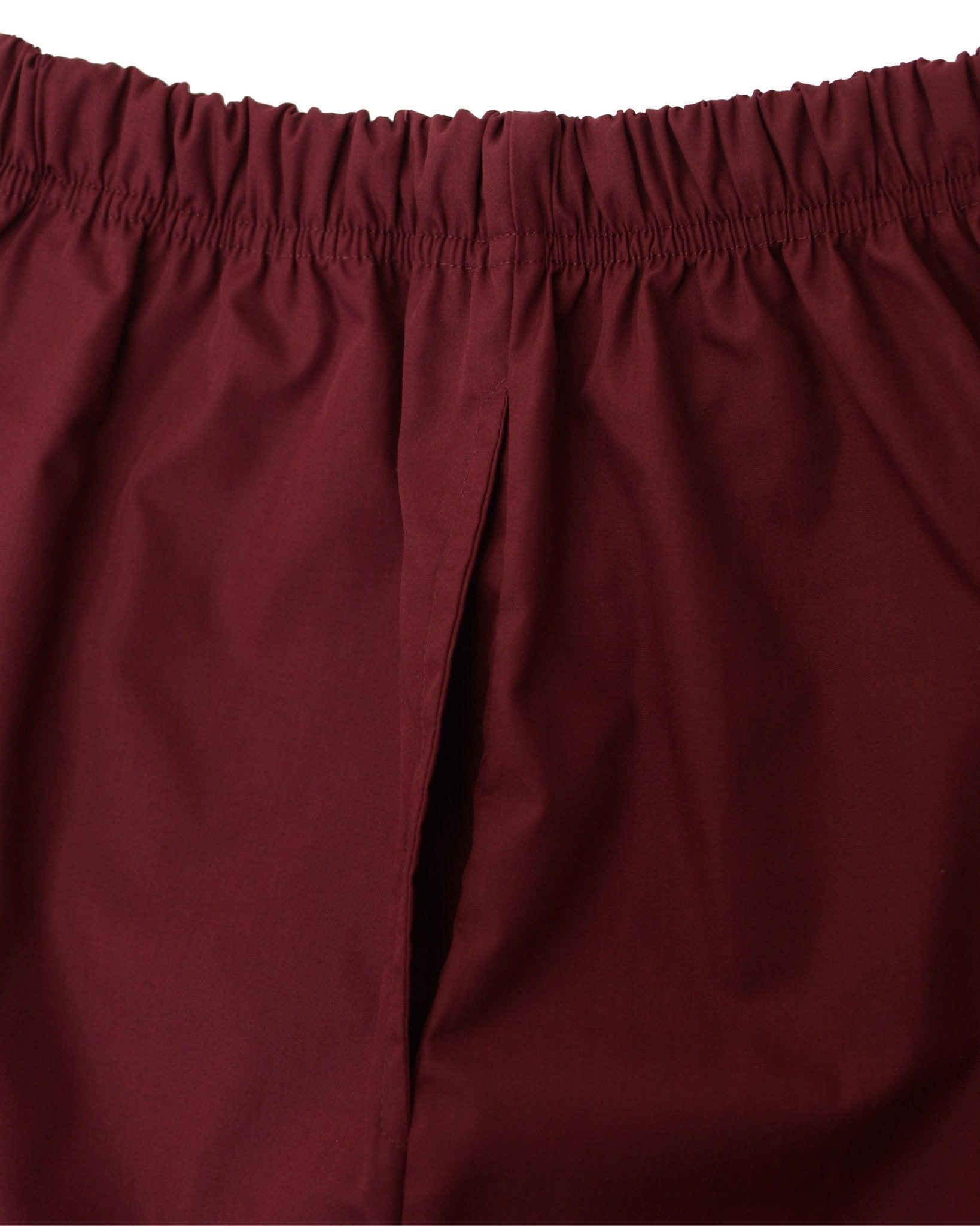 Manchester Short de Pijama Color Sólido Algodón y Poliéster color guindo para hombre