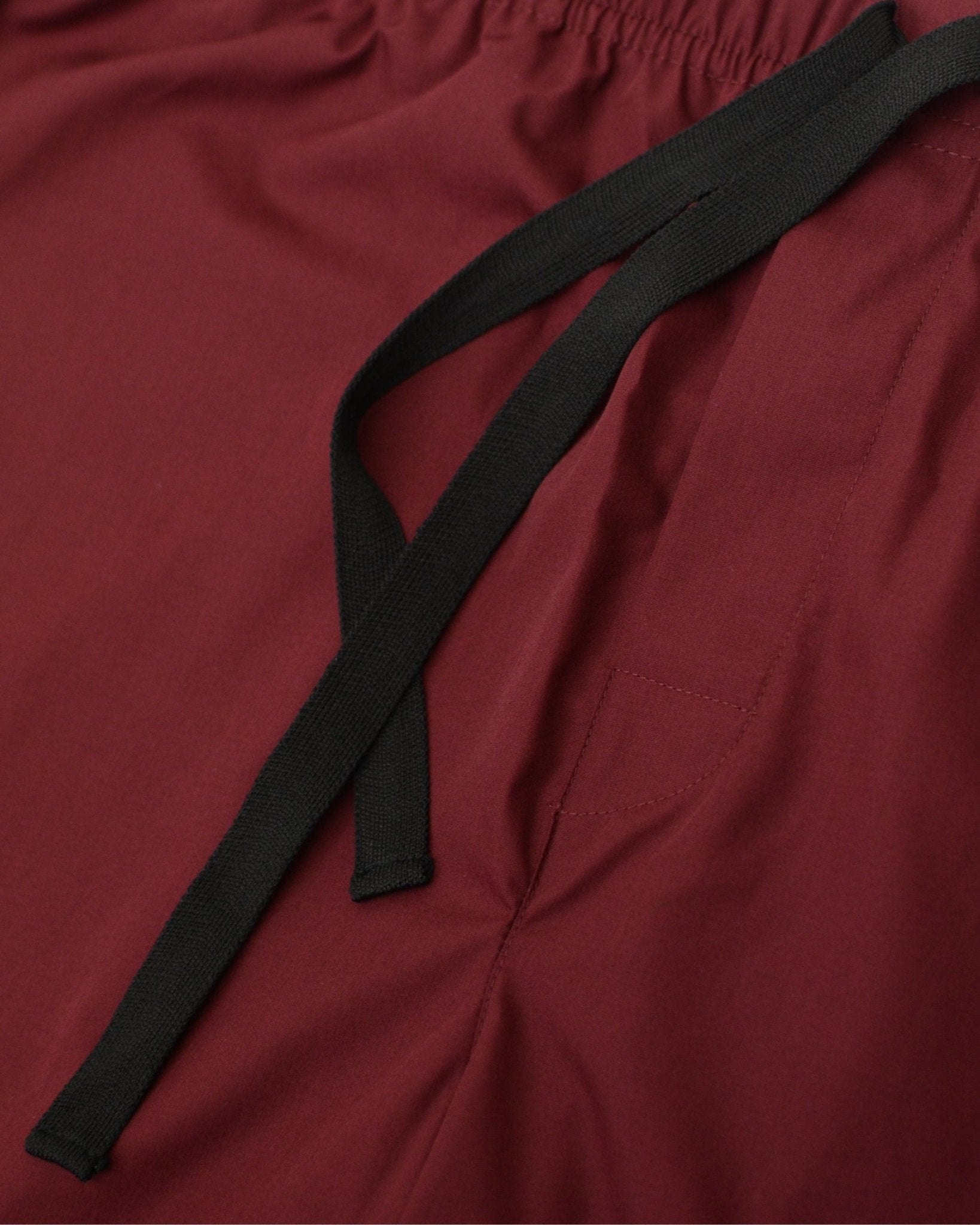 Manchester Short de Pijama Color Sólido Algodón y Poliéster color guindo para hombre