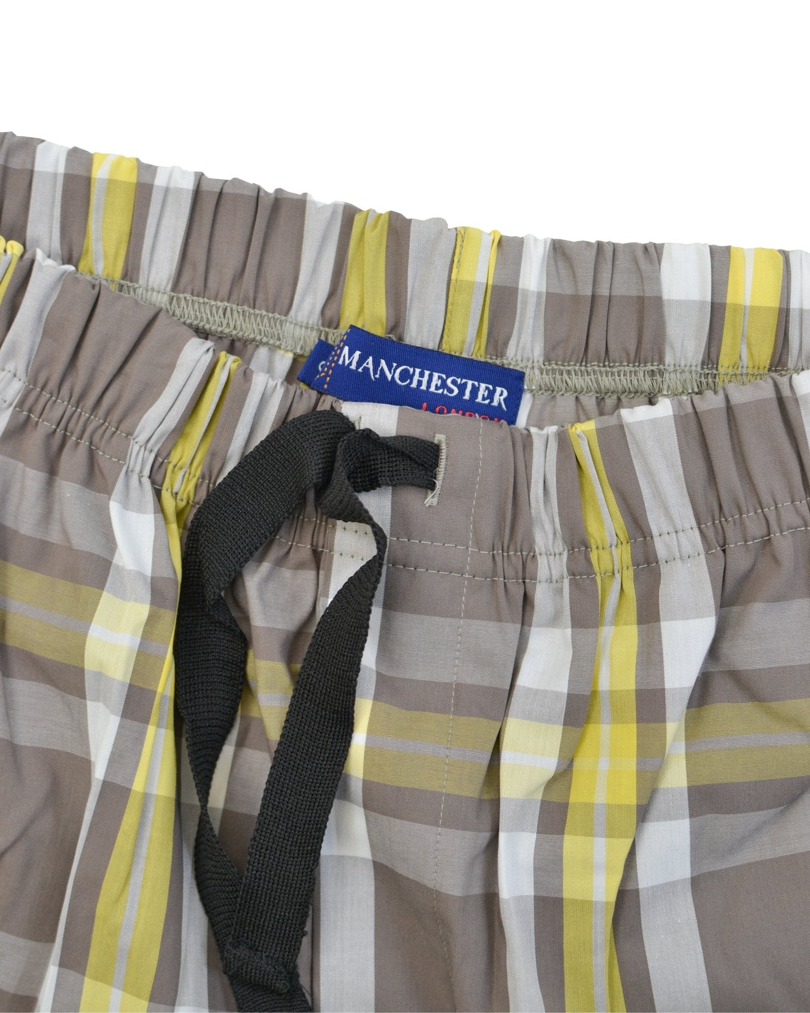 Manchester Short de Pijama Cuadros 100% Algodón color beige para hombre
