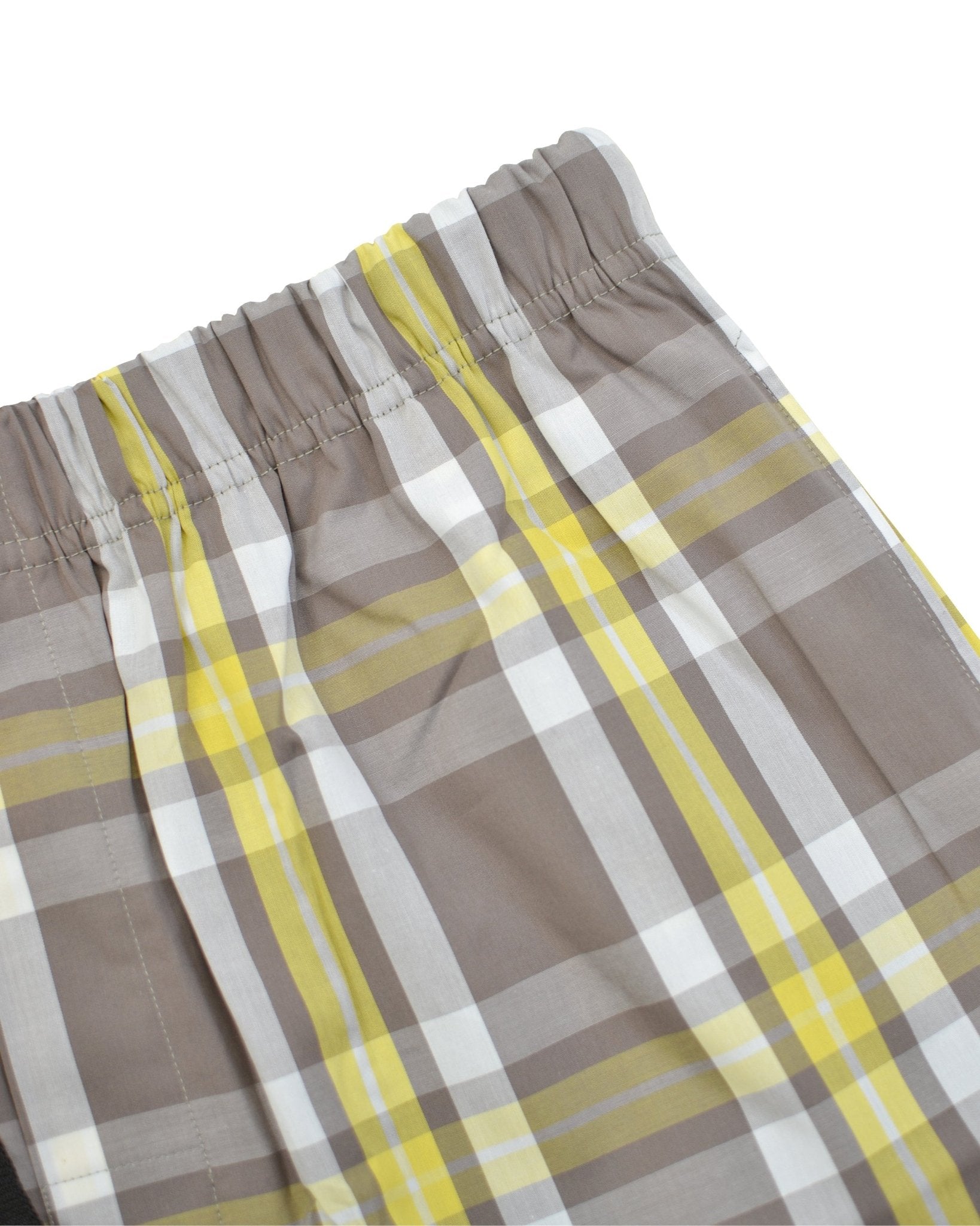 Manchester Short de Pijama Cuadros 100% Algodón color beige para hombre