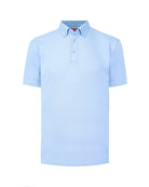Manchester Performance Playera Polo Slim Fit color cielo para hombre