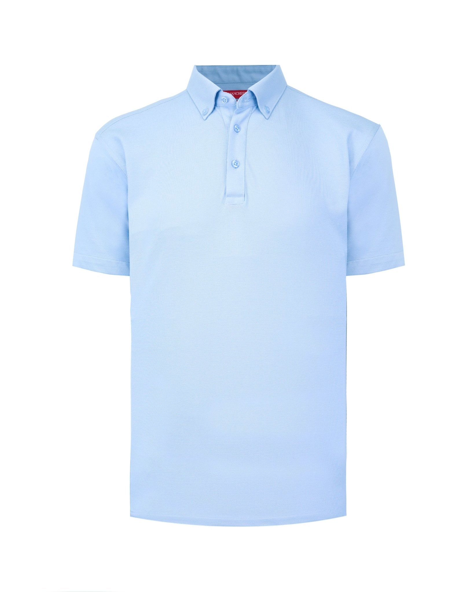 Manchester Performance Playera Polo Slim Fit color cielo para hombre