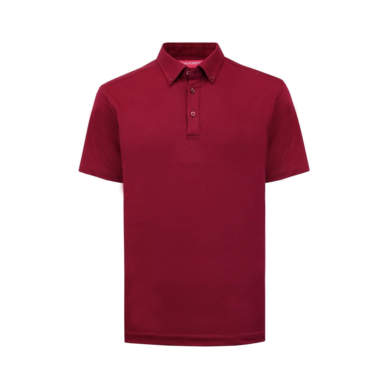 Manchester Performance Playera Polo Slim Fit color guindo para hombre