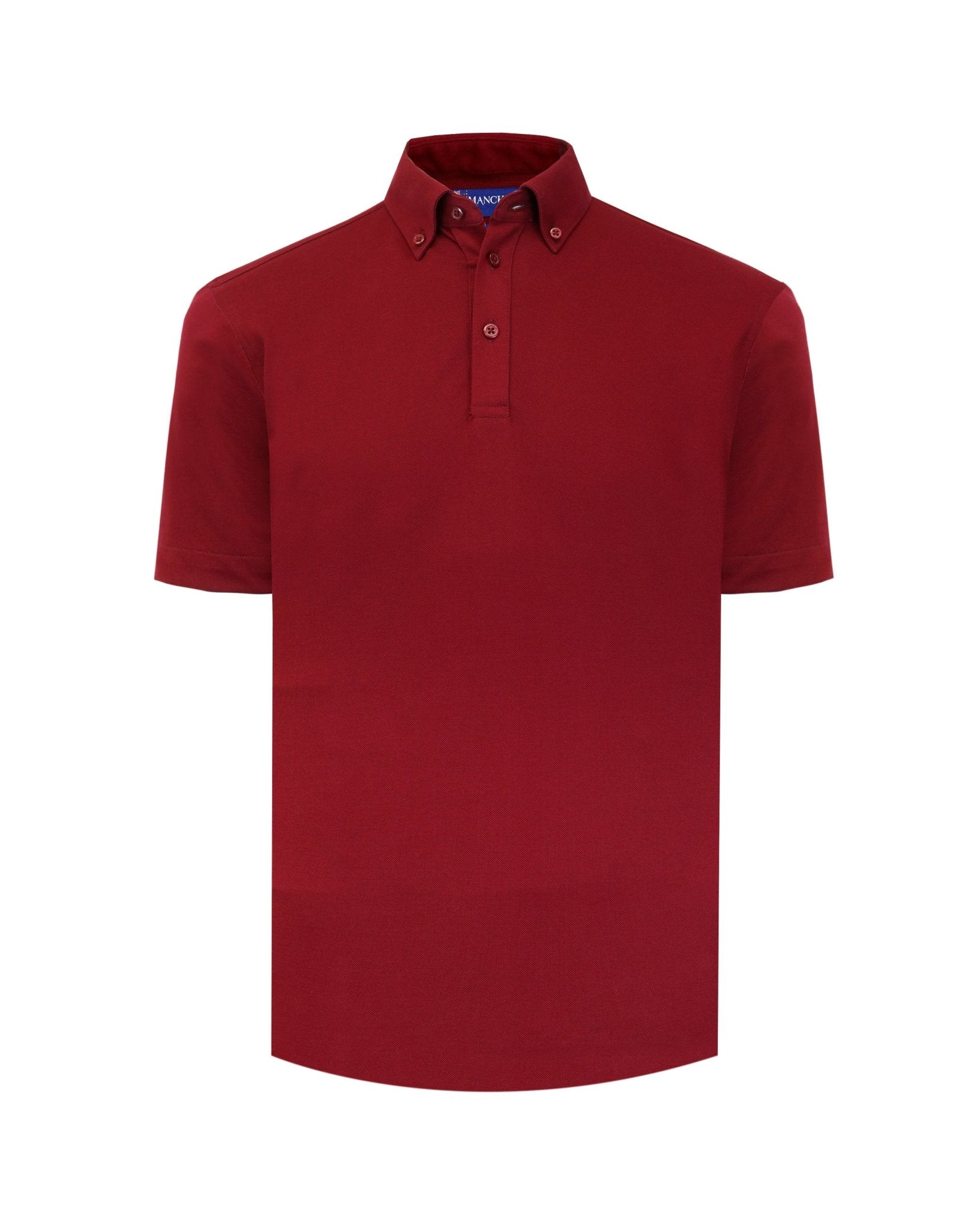 Manchester Performance Playera Polo color guindo para hombre