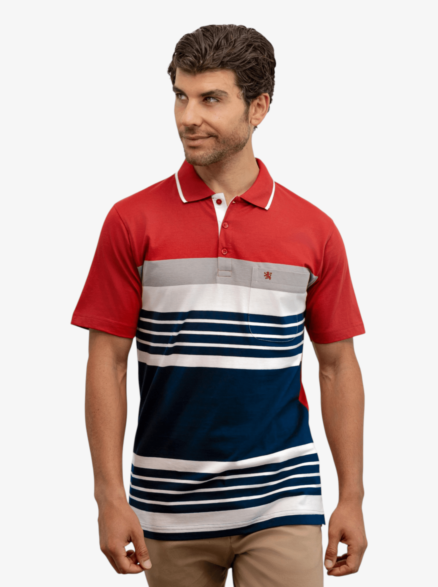 Manchester Playera Polo 100% Algodón Supima Franja Dinámica - Manchester