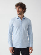 Manchester Performance Camisa Casual Slim Fit color cielo para hombre