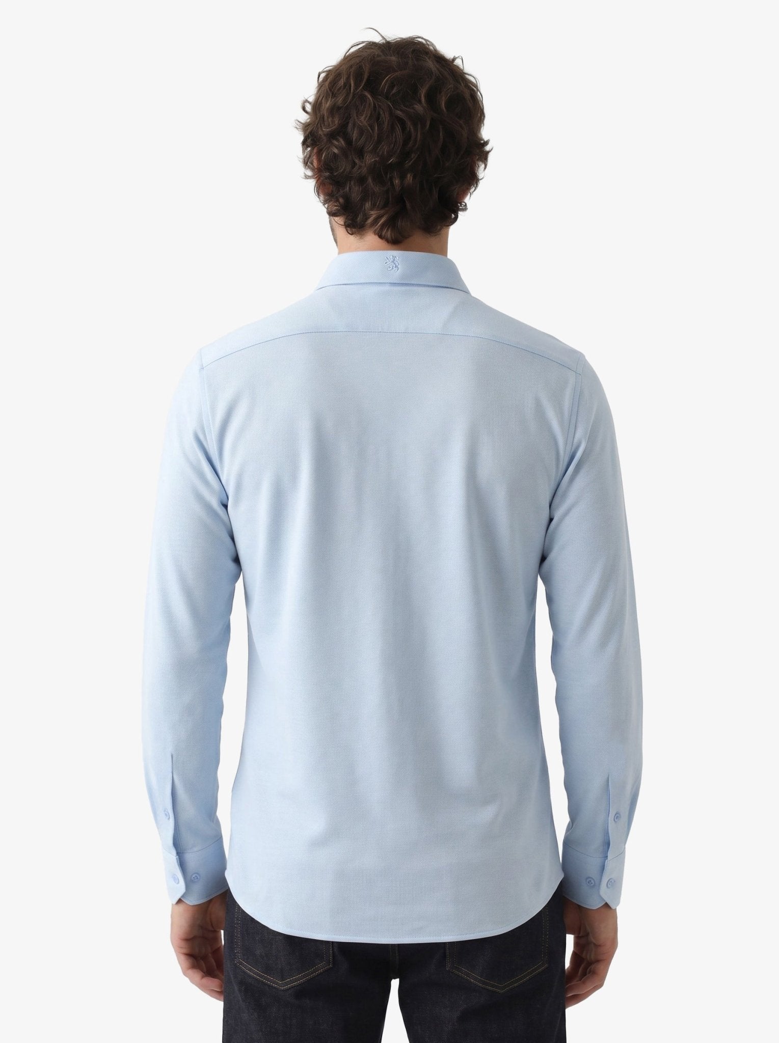 Manchester Performance Camisa Casual Slim Fit color cielo para hombre