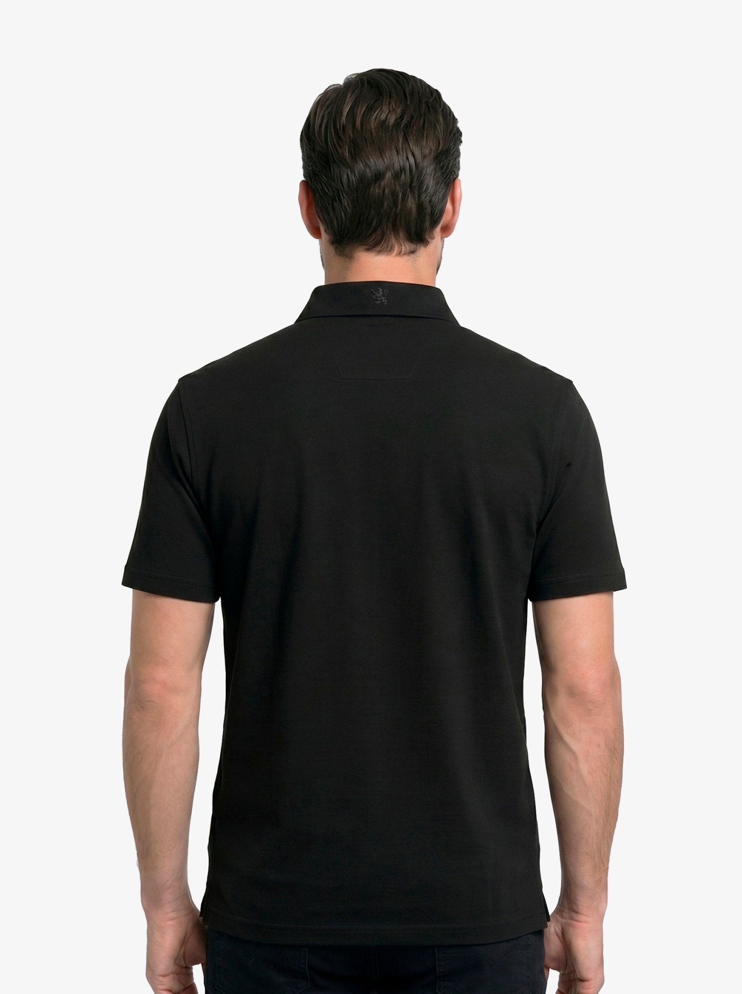 Manchester Performance Playera Polo color negro para hombre