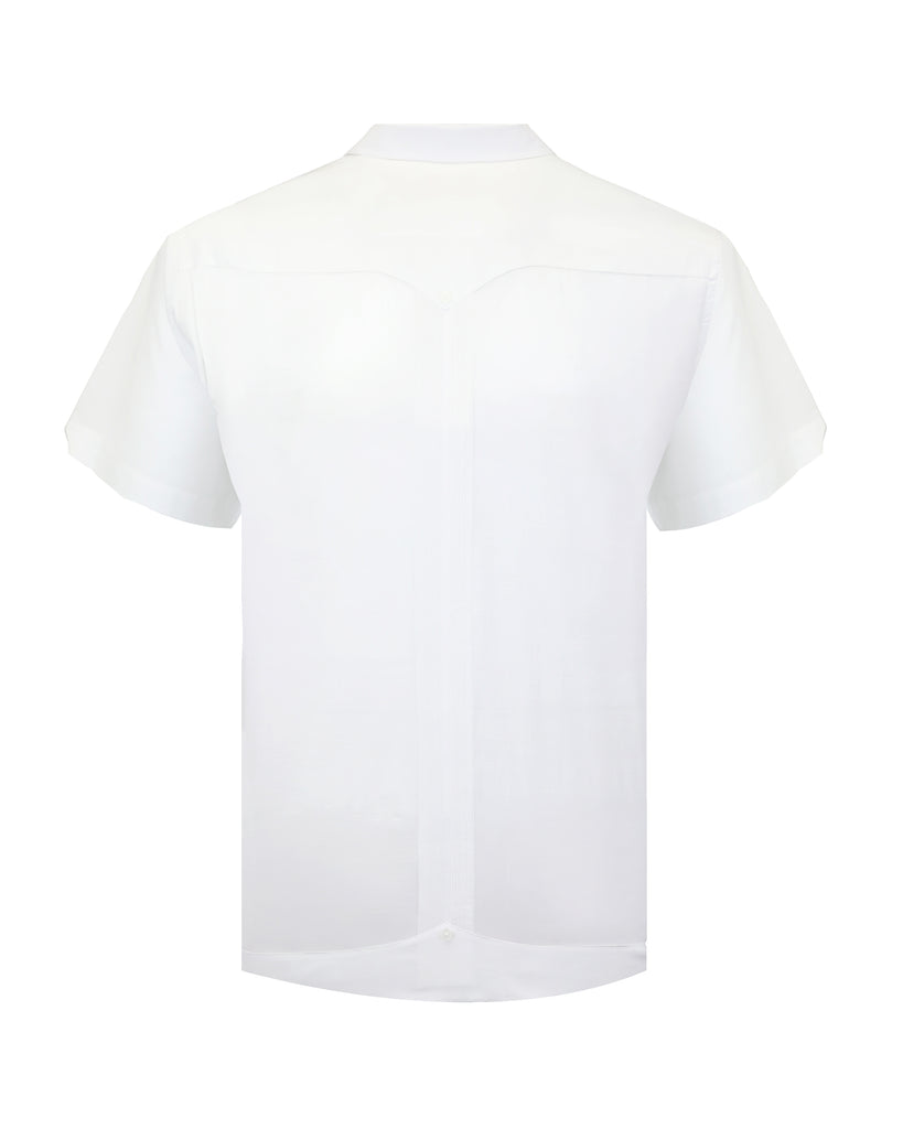 Manchester Uxmal Guayabera Blanca Espalda