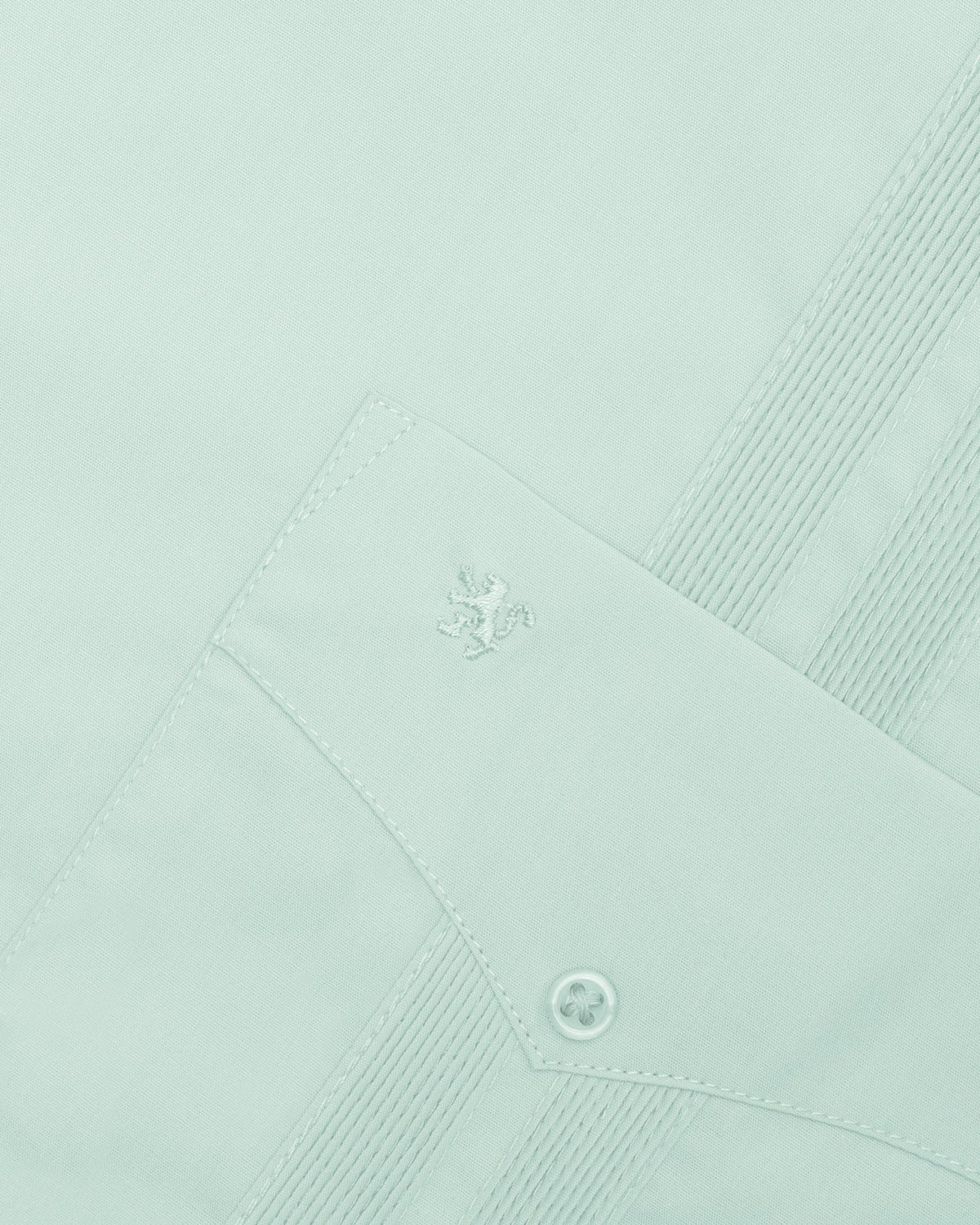 Manchester Guayabera Lisa Big and Tall Algodón y Poliéster color menta para hombre