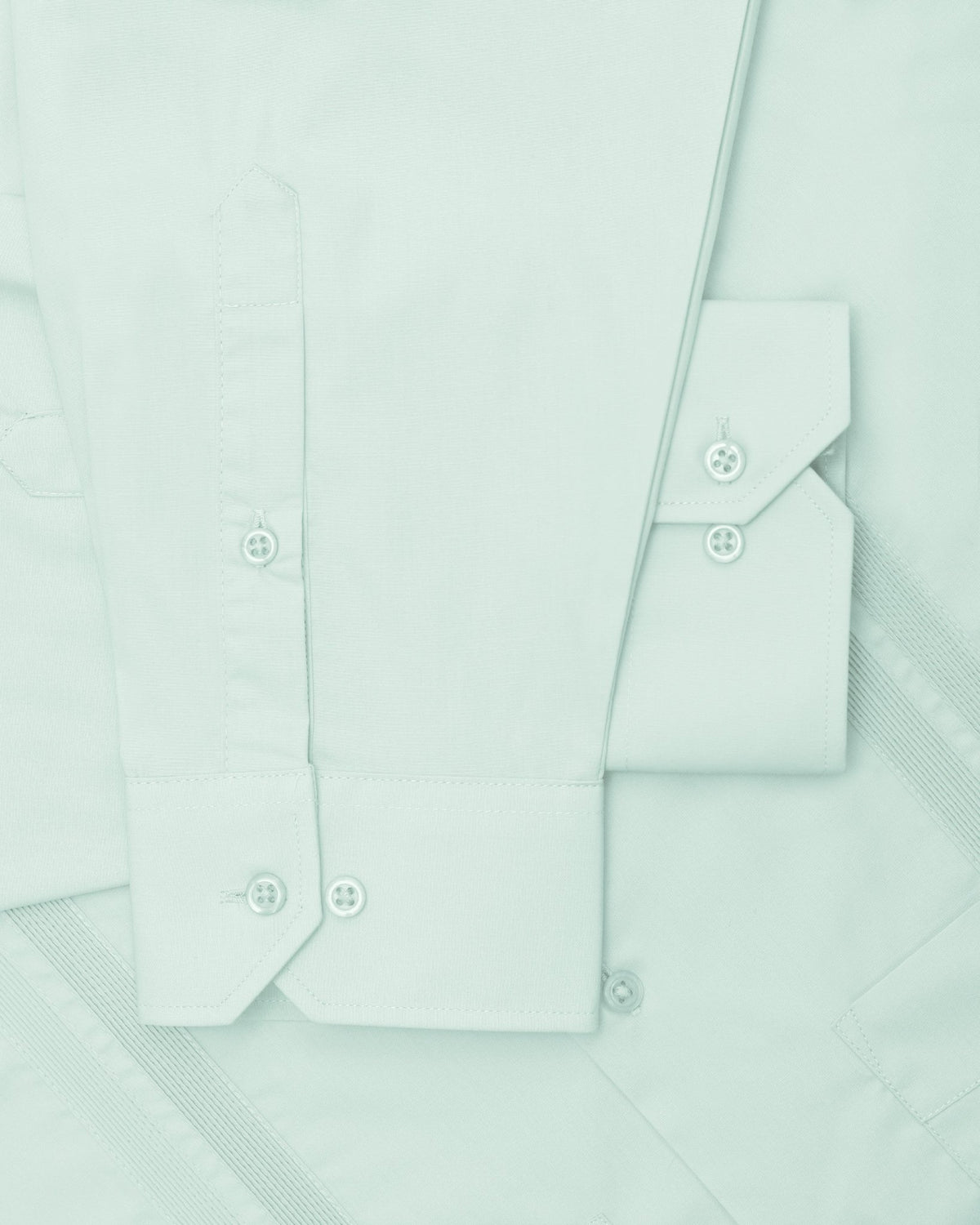 Manchester Guayabera Lisa Big and Tall Algodón y Poliéster color menta para hombre