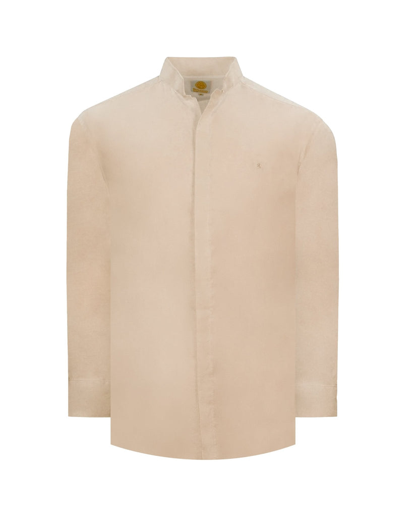 Guayabera Cuello Mao Sin Bolsas - Mezcla Lino - Manchester