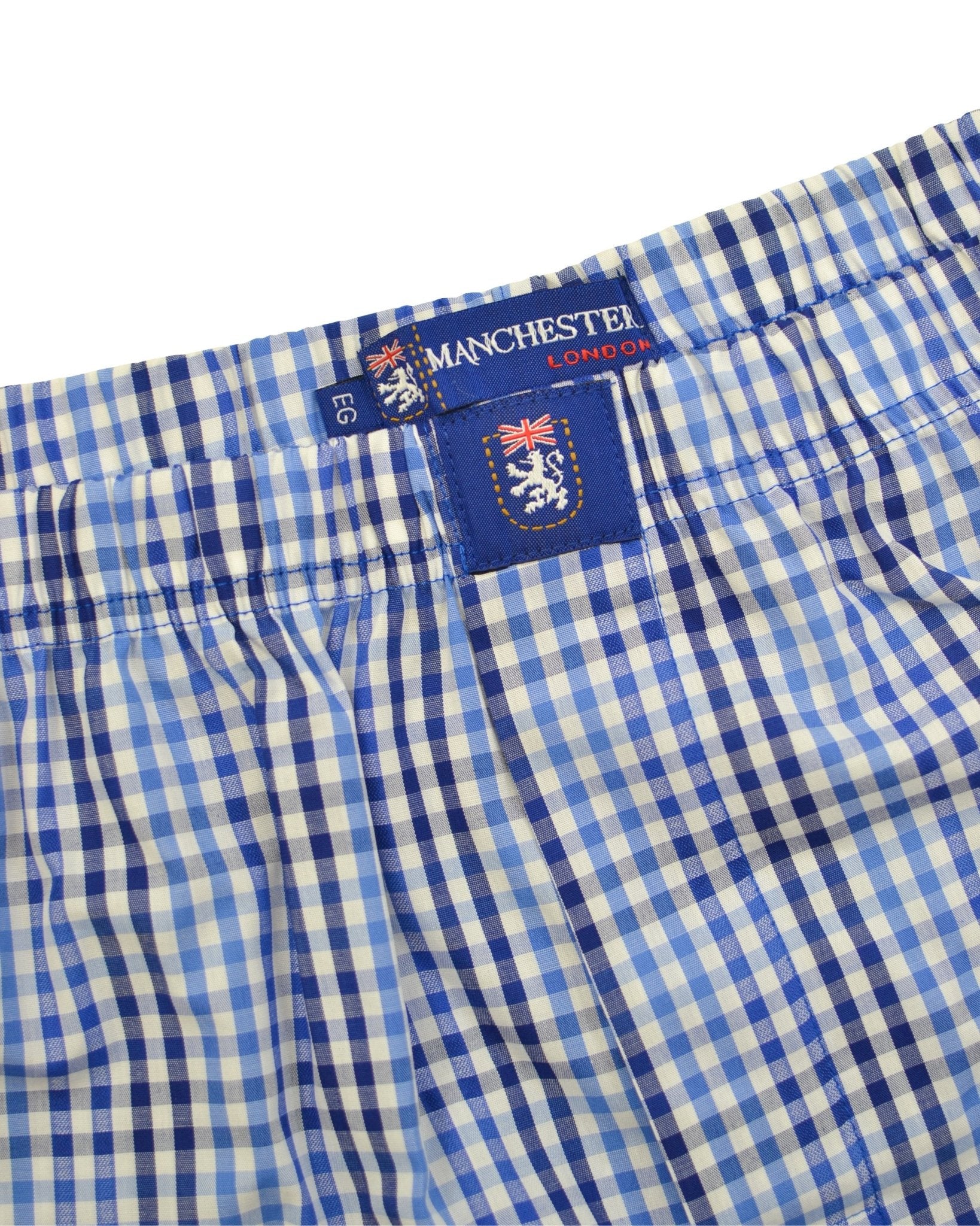 Manchester Boxer Cuadros Azul 100% Algodón - Manchester