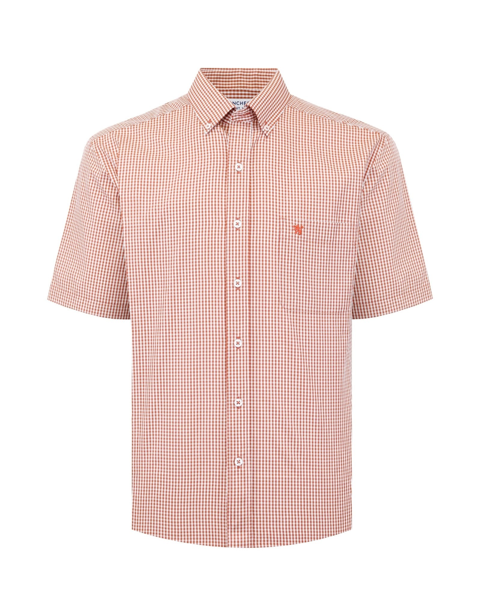 Manchester Camisa Button Down Cuadritos Vichy - Manga Corta - Manchester