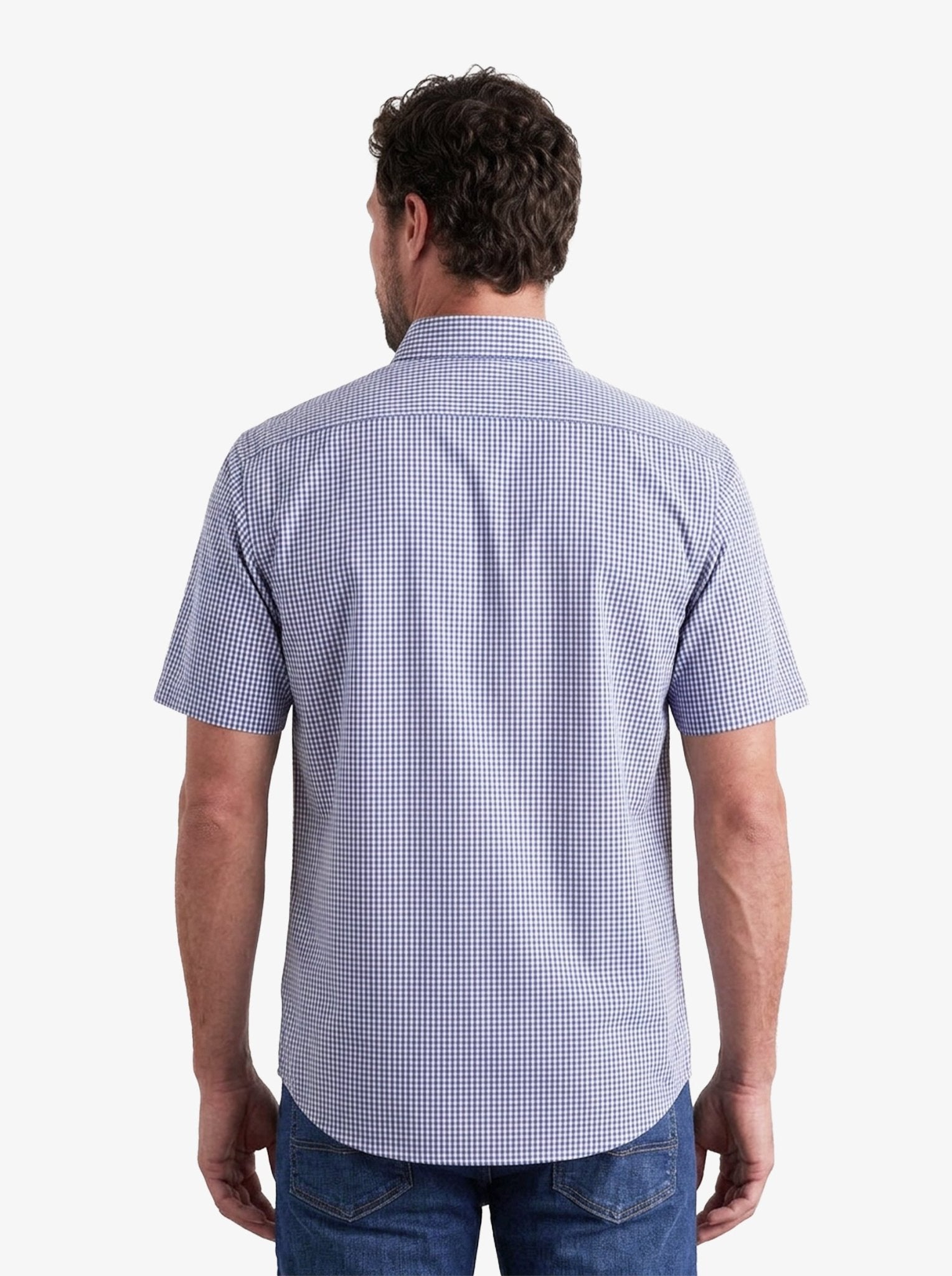 Manchester Camisa Button Down Cuadritos Vichy - Manga Corta - Manchester