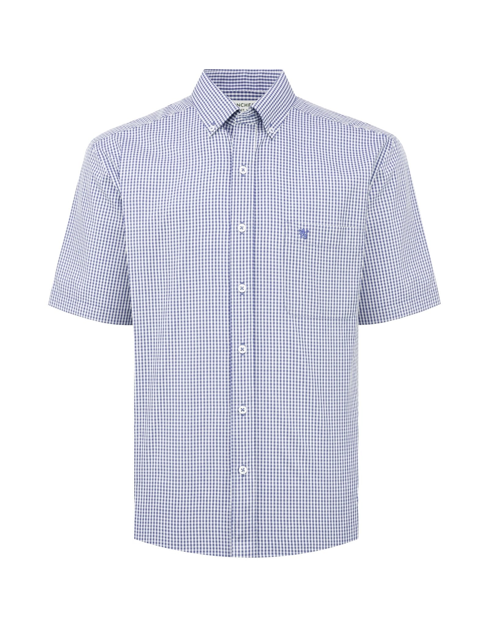 Manchester Camisa Button Down Cuadritos Vichy - Manga Corta - Manchester