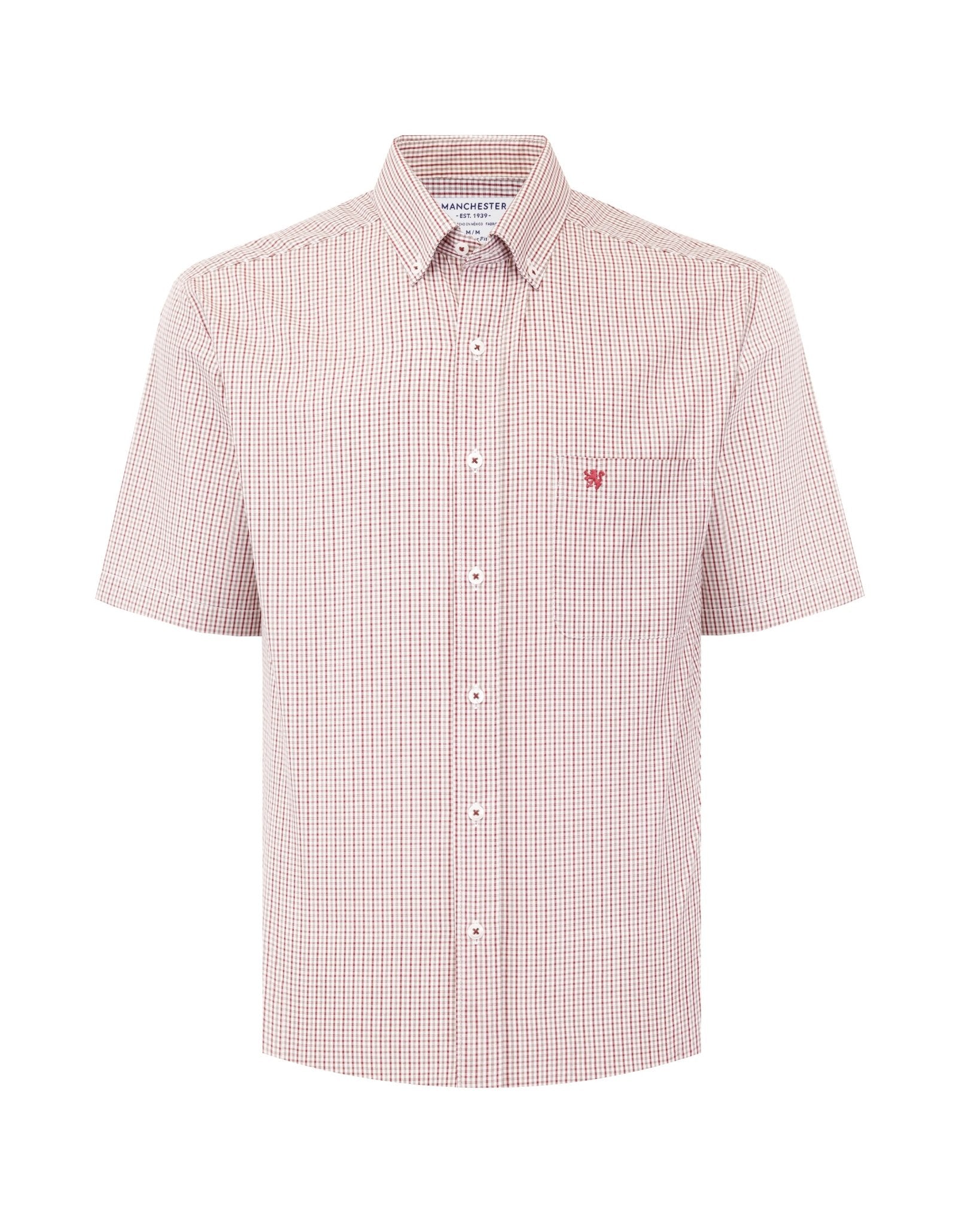 Manchester Camisa Button Down Cuadros - Manga Corta - Manchester