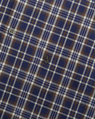 Manchester Camisa Casual a Cuadros Marrón y Azul - Corte Regular - Manchester