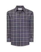 Manchester Camisa Casual a Cuadros Marrón y Azul - Corte Regular - Manchester