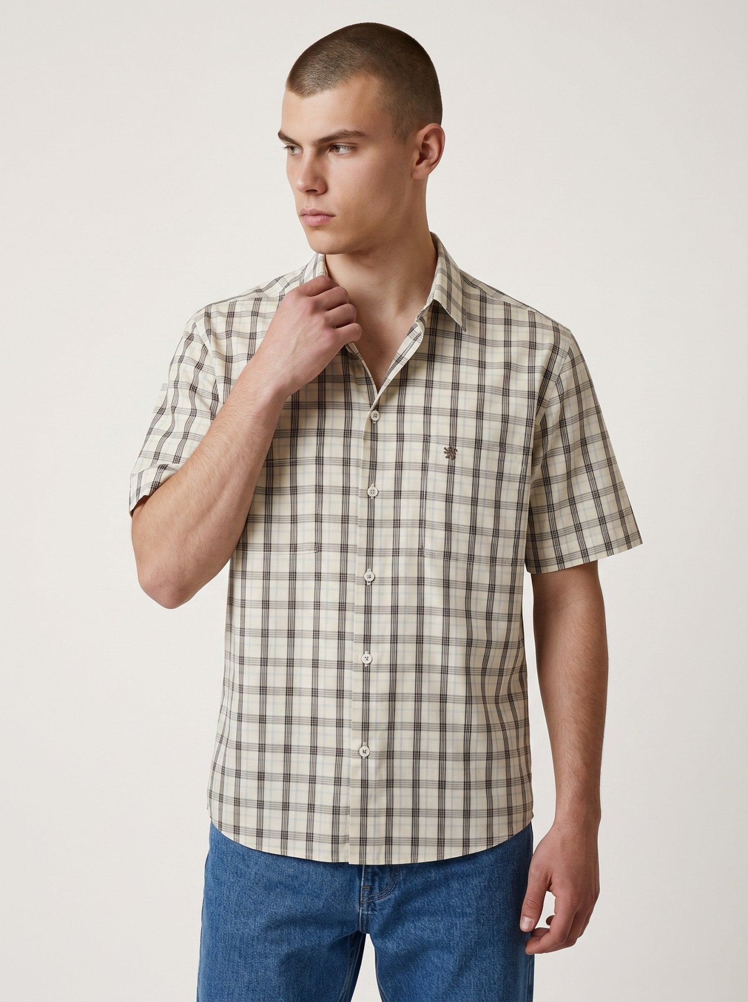 Manchester Camisa Casual Algodón-Poliéster Manga Corta - Manchester