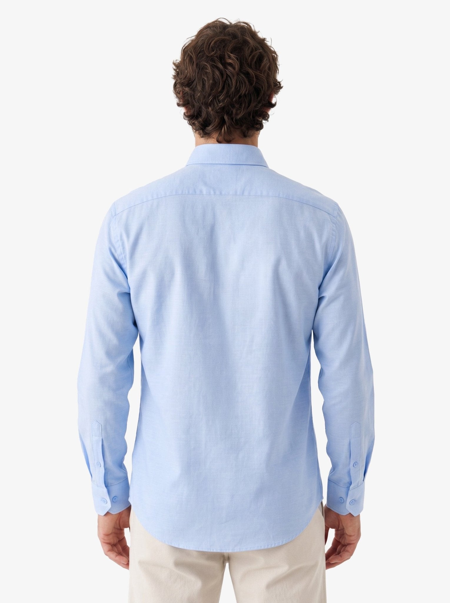 Manchester Camisa Casual Algodón y Poliéster color cielo para hombre