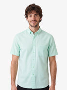 Manchester Camisa Casual Algodón y Poliéster color menta para hombre
