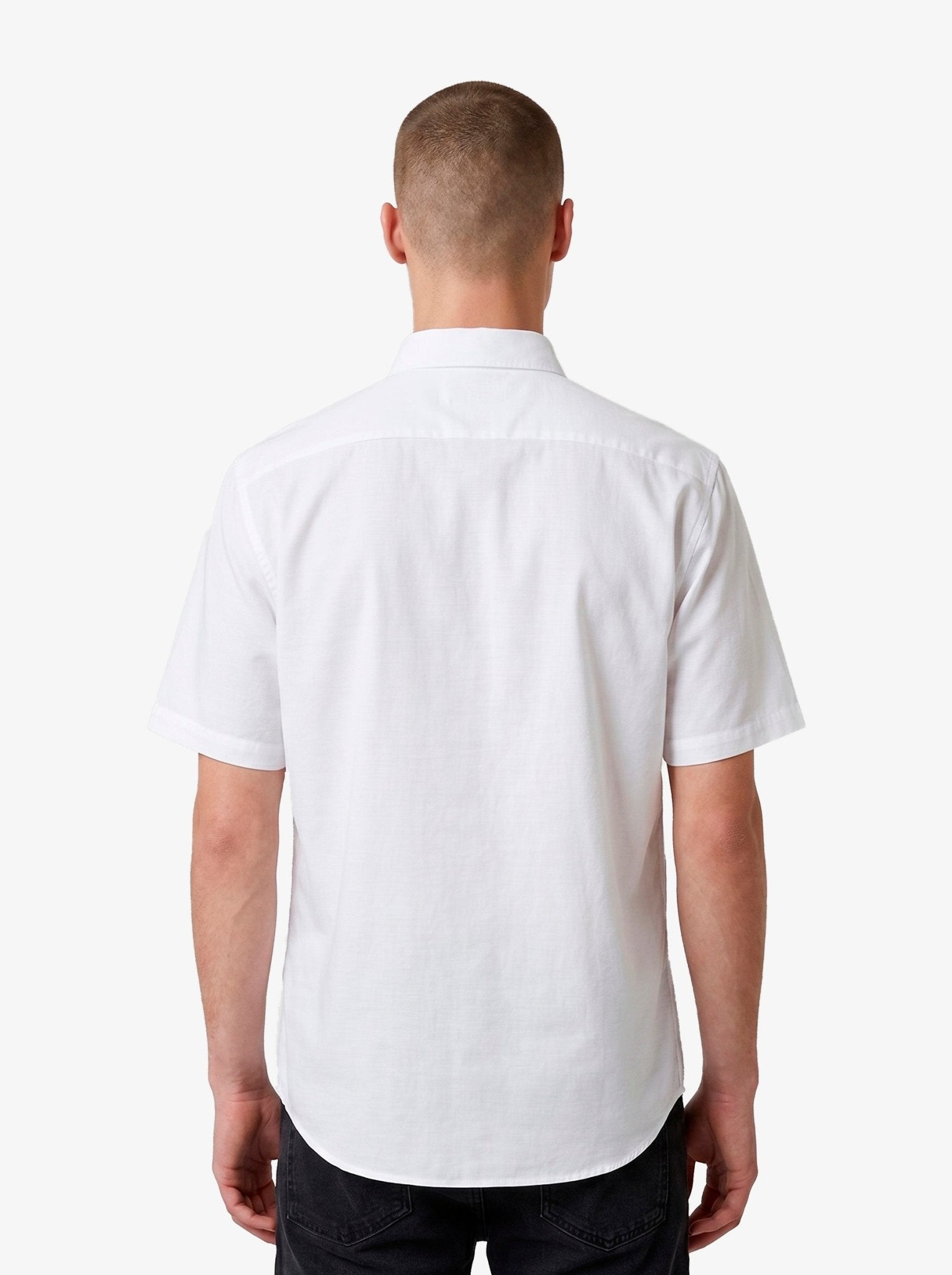 Manchester Camisa Casual Algodón y Poliéster color blanco para hombre