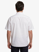 Manchester Camisa Casual Big and Tall Algodón y Poliéster Manga Corta color blanco para hombre