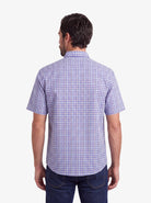 Manchester Camisa Casual Button Down Cuadros Manga Corta - Manchester