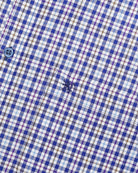 Manchester Camisa Casual Button Down Manga Corta Cuadrícula - Manchester