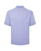 Manchester Camisa Casual Button Down Manga Corta Cuadrícula - Manchester