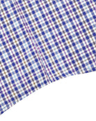 Manchester Camisa Casual Button Down Manga Corta Cuadrícula - Manchester