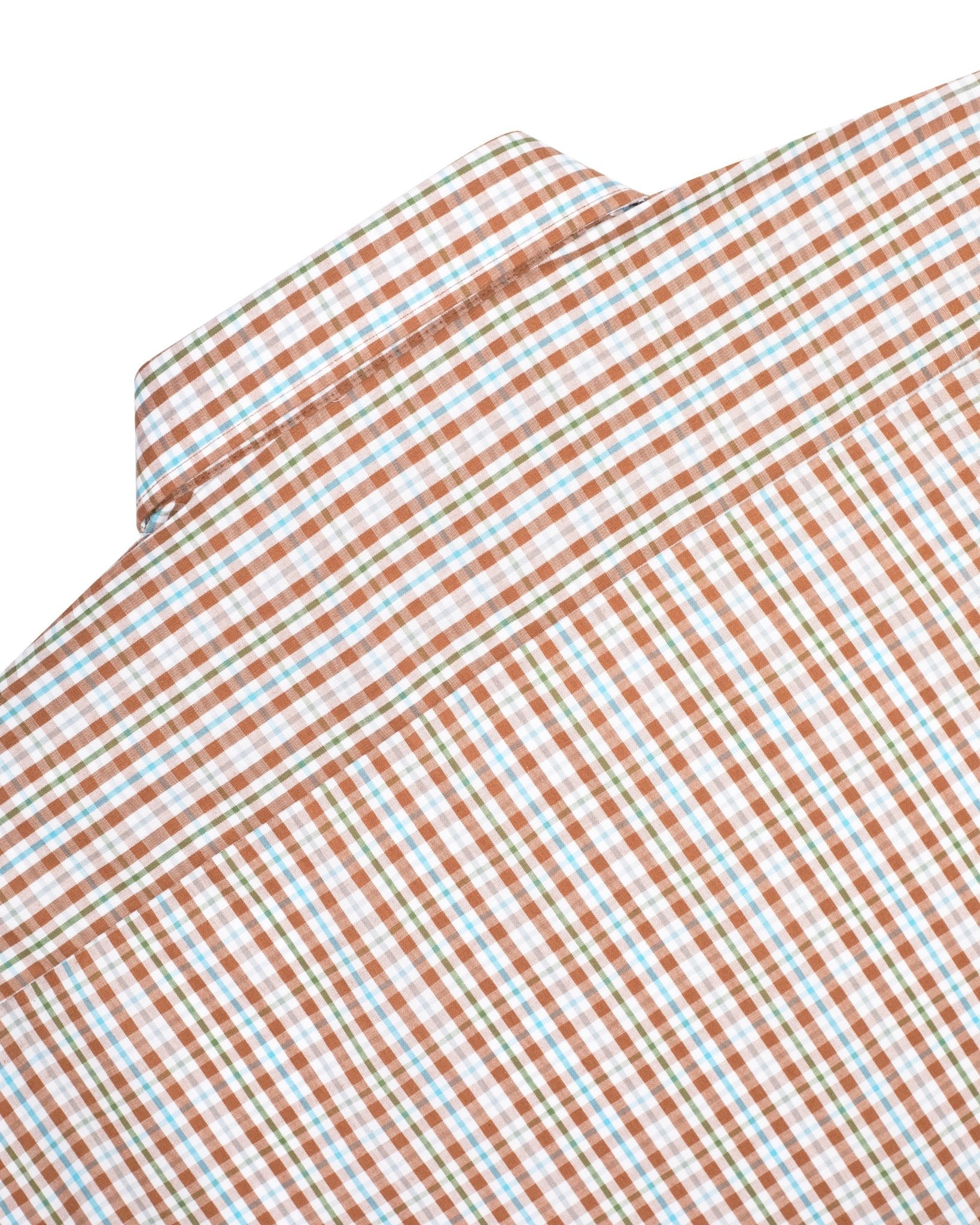 Manchester Camisa Casual Button Down Manga Corta Cuadrícula - Manchester