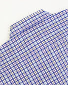 Manchester Camisa Casual Button Down Manga Corta Cuadrícula - Manchester