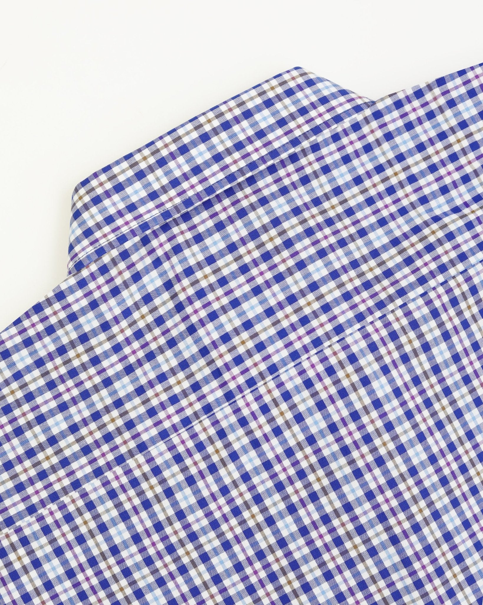Manchester Camisa Casual Button Down Manga Corta Cuadrícula - Manchester