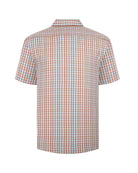 Manchester Camisa Casual Button Down Manga Corta Cuadrícula - Manchester