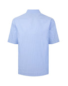 Manchester Camisa Casual Button Down Manga Corta Rayas - Manchester