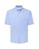 Manchester Camisa Casual Button Down Manga Corta Rayas - Manchester