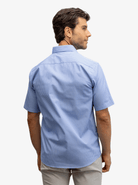 Manchester Camisa Casual Button Down Manga Corta Rayas - Manchester